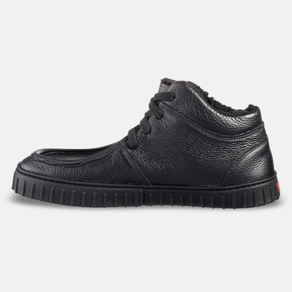 Magical Shoes Monet Black - Botines barefoot calientes estilo mocasín negros-Botines-Magical Shoes-Cacles Barefoot