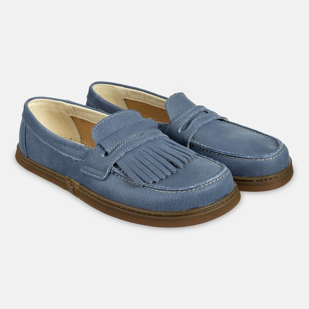 Magical Shoes Pienza Blue - Mocasines barefoot unisex azules  Cacles Barefoot