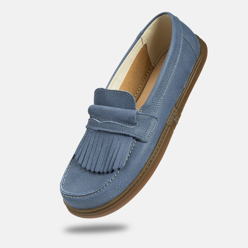Magical Shoes Pienza Blue - Mocasines barefoot unisex azules  Cacles Barefoot