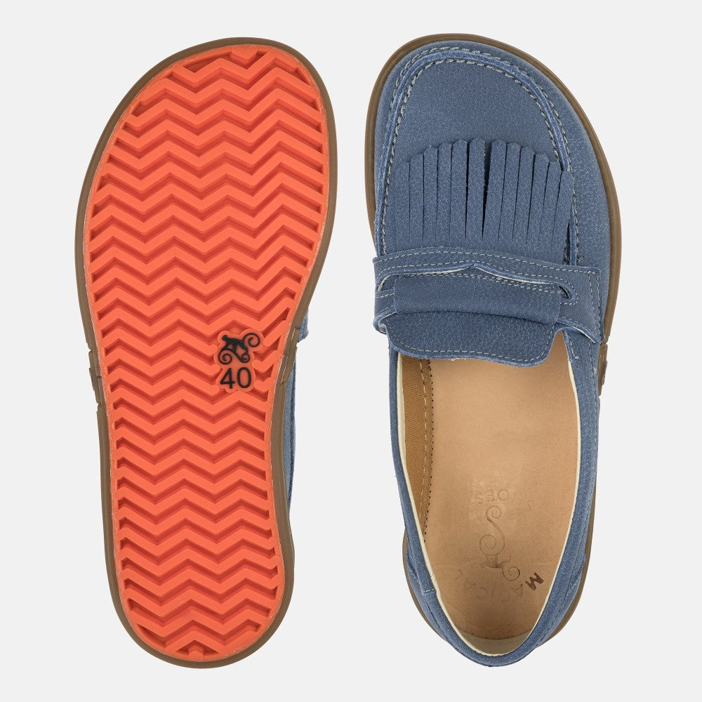 Magical Shoes Pienza Blue - Mocasines barefoot unisex azules  Cacles Barefoot