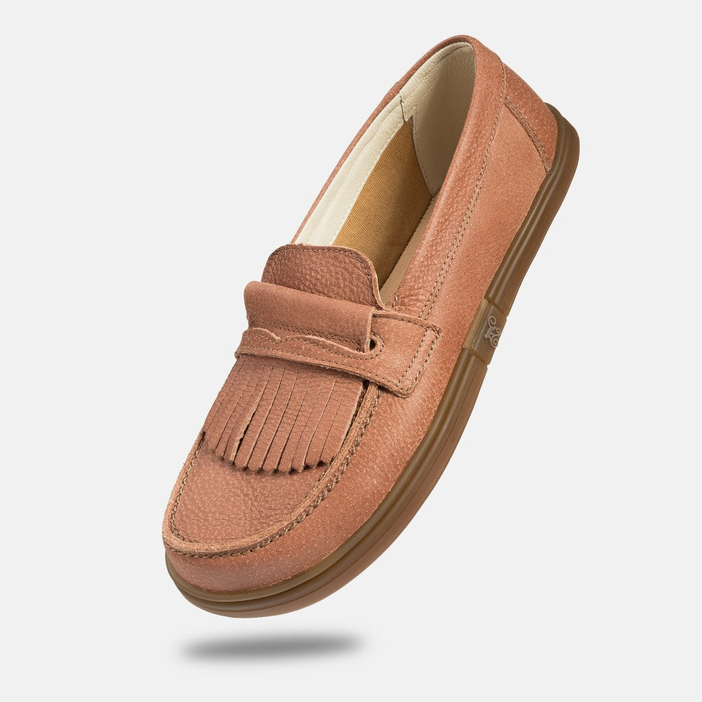 Magical Shoes Pienza Brick - Mocasines barefoot unisex rojos  Cacles Barefoot