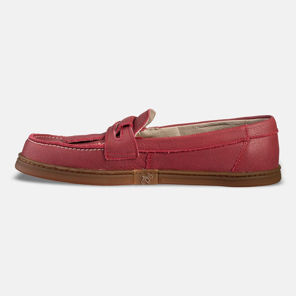 Magical Shoes Pienza Red - Mocasines barefoot unisex burdeos  Cacles Barefoot