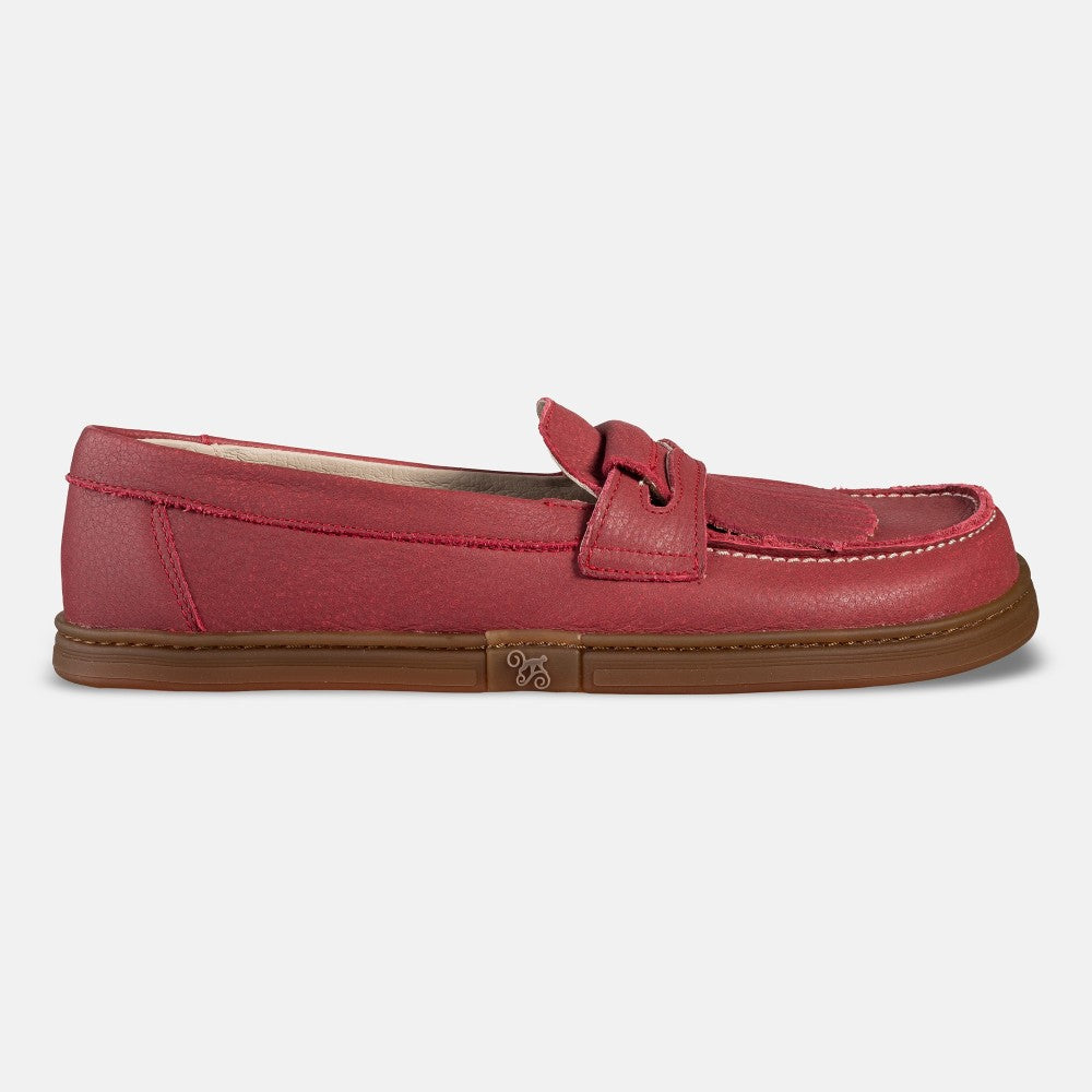 Magical Shoes Pienza Red - Mocasines barefoot unisex burdeos  Cacles Barefoot
