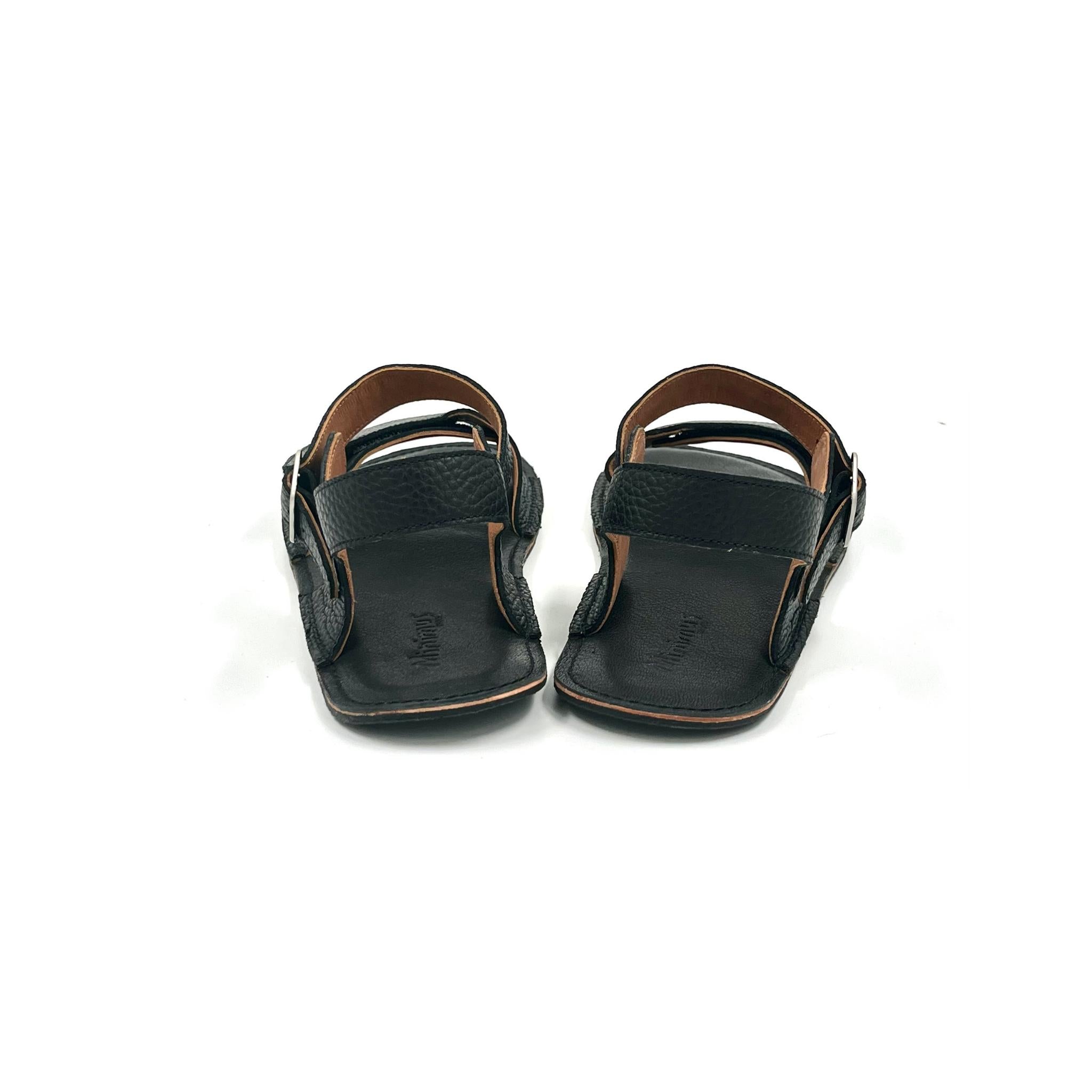 Minimus - Heron Black - sandalias barefoot para hombre negras