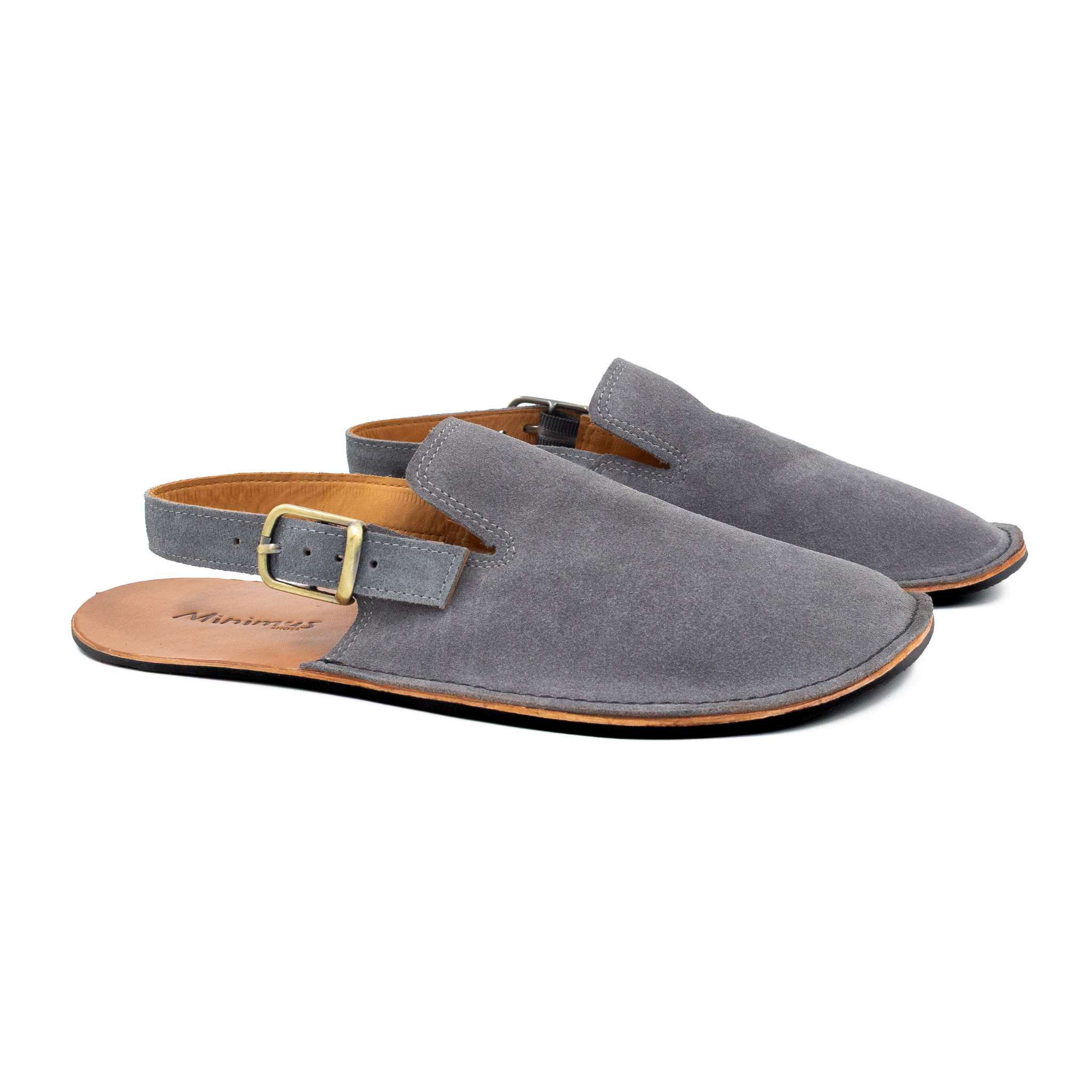 Minimus - Mallard Grey Suede - zuecos barefoot grises