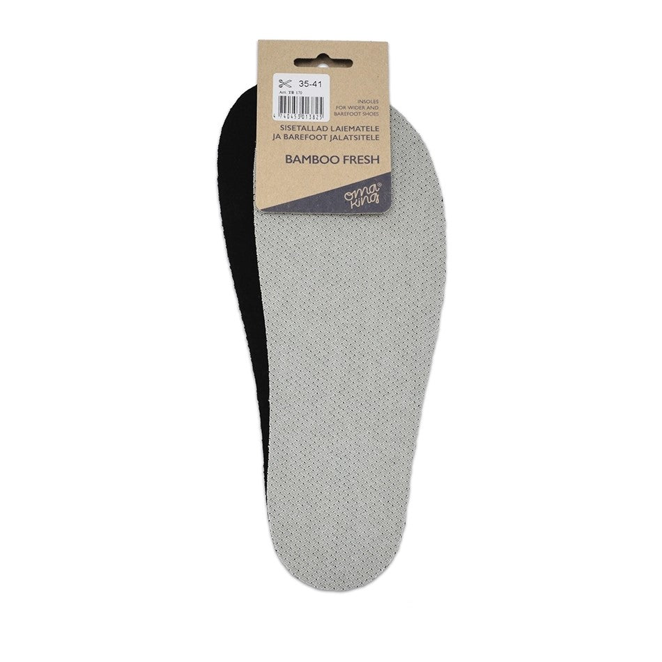 OmaKing - Plantillas barefoot universales recortables - bambú frescas carbón activo - 4 mm