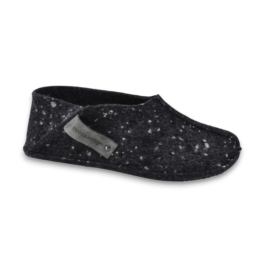 OmaKing - Tohkri Grey & Dots - babuchas de casa barefoot de fieltro - Cacles Barefoot