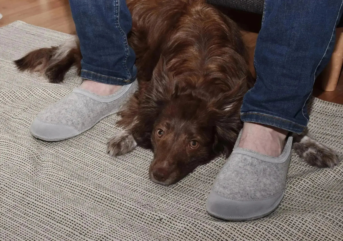 OmaKing - Tuuka Grey - chaussons barefoot en feutre