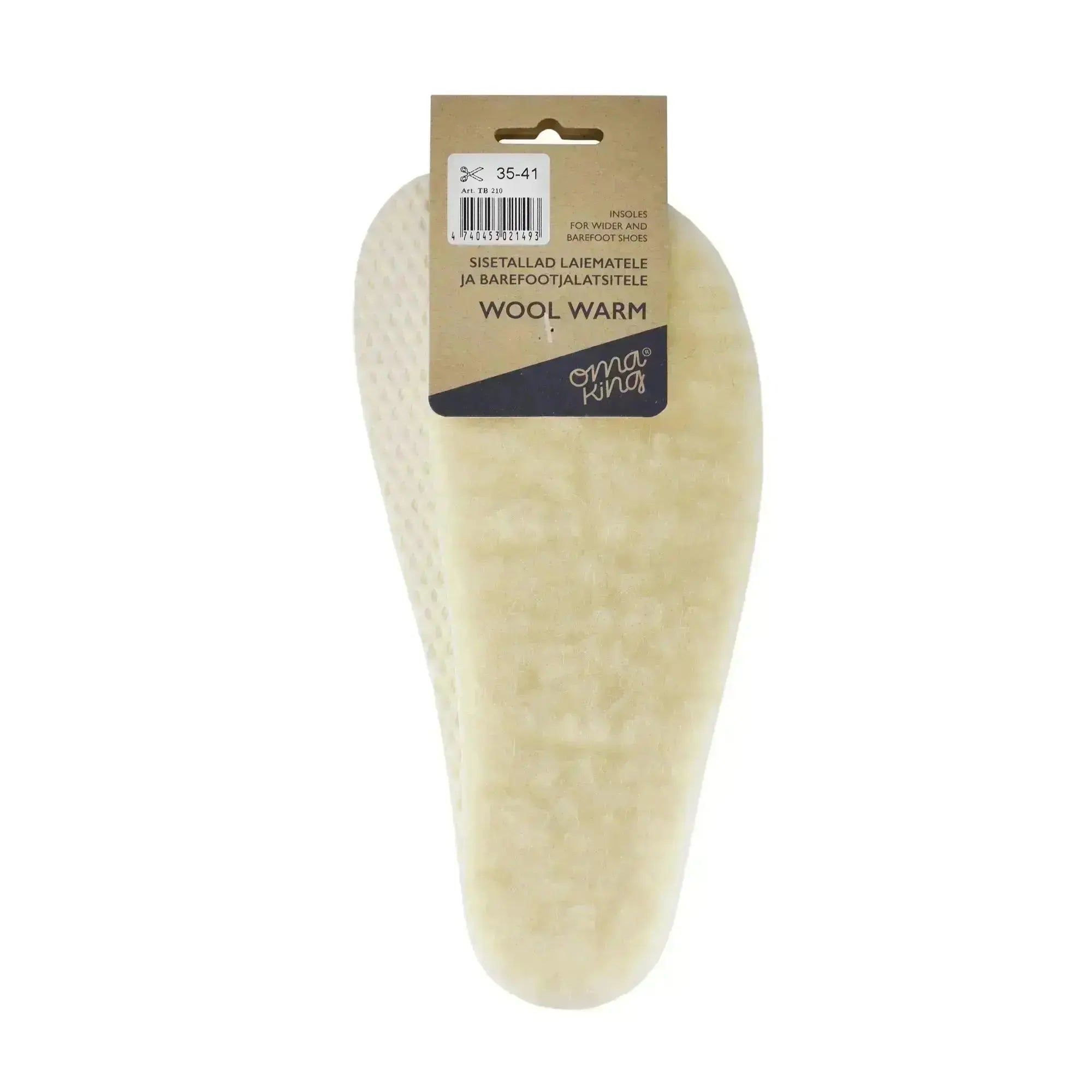 OmaKing Wool Warm - Plantillas Barefoot Recortables Calientes de Lana Natural 7 mm