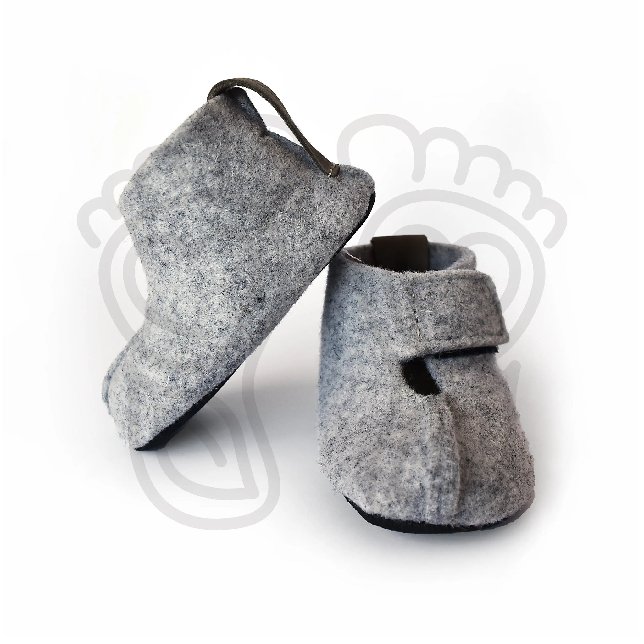 Omaking - Kaku Grey - zapatillas de casa barefoot de lana