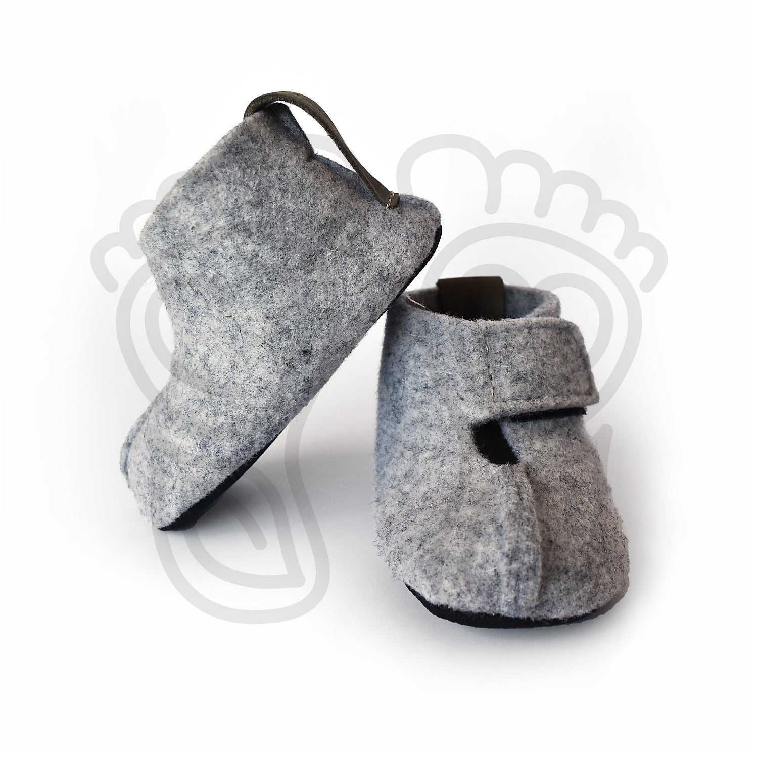Omaking - Kaku Grey - zapatillas de casa barefoot de lana-Oma King-Cacles Barefoot-Tienda de calzado barefoot respetuoso minimalista