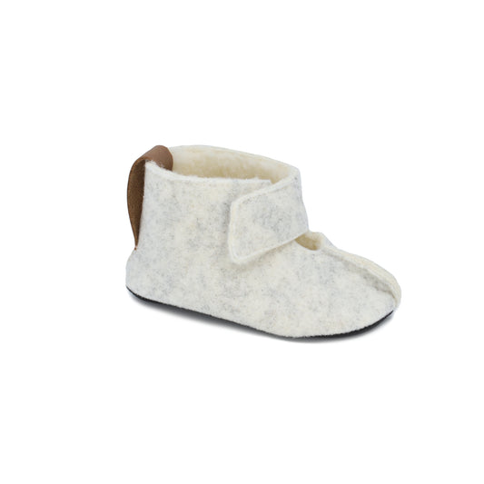 Omaking - Kaku White - zapatillas de casa barefoot de lana-Oma King-Cacles Barefoot-Tienda de calzado barefoot respetuoso minimalista