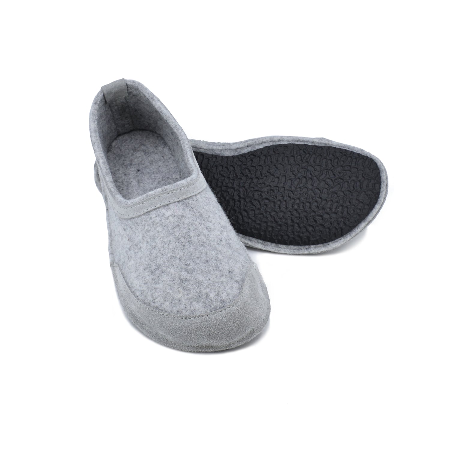 Omaking - Tossun Grey - zapatillas de casa barefoot fieltro-Oma King-Cacles Barefoot-Tienda de calzado barefoot respetuoso minimalista