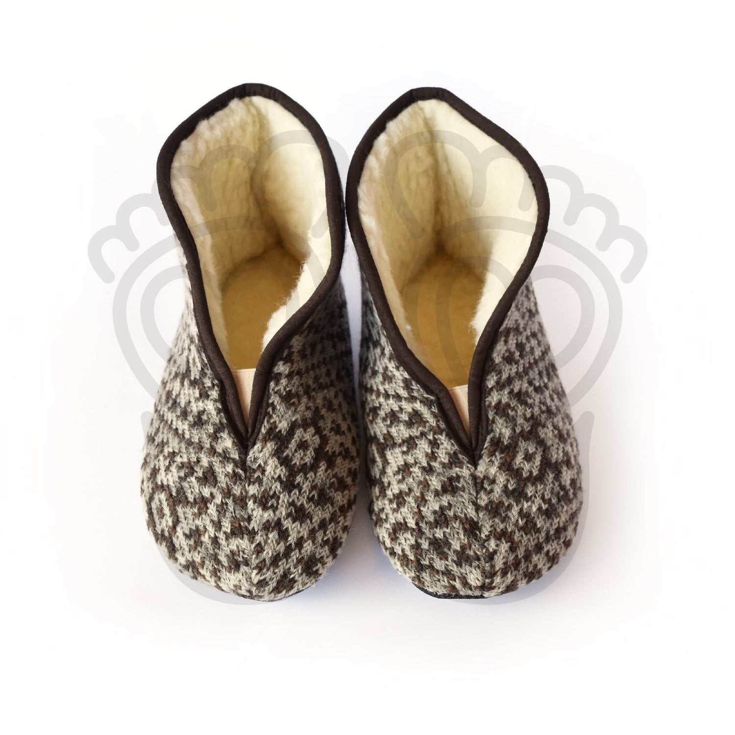 Omaking - Trolla Nordic beige - zapatillas de casa barefoot de lana-Oma King-Cacles Barefoot-Tienda de calzado barefoot respetuoso minimalista