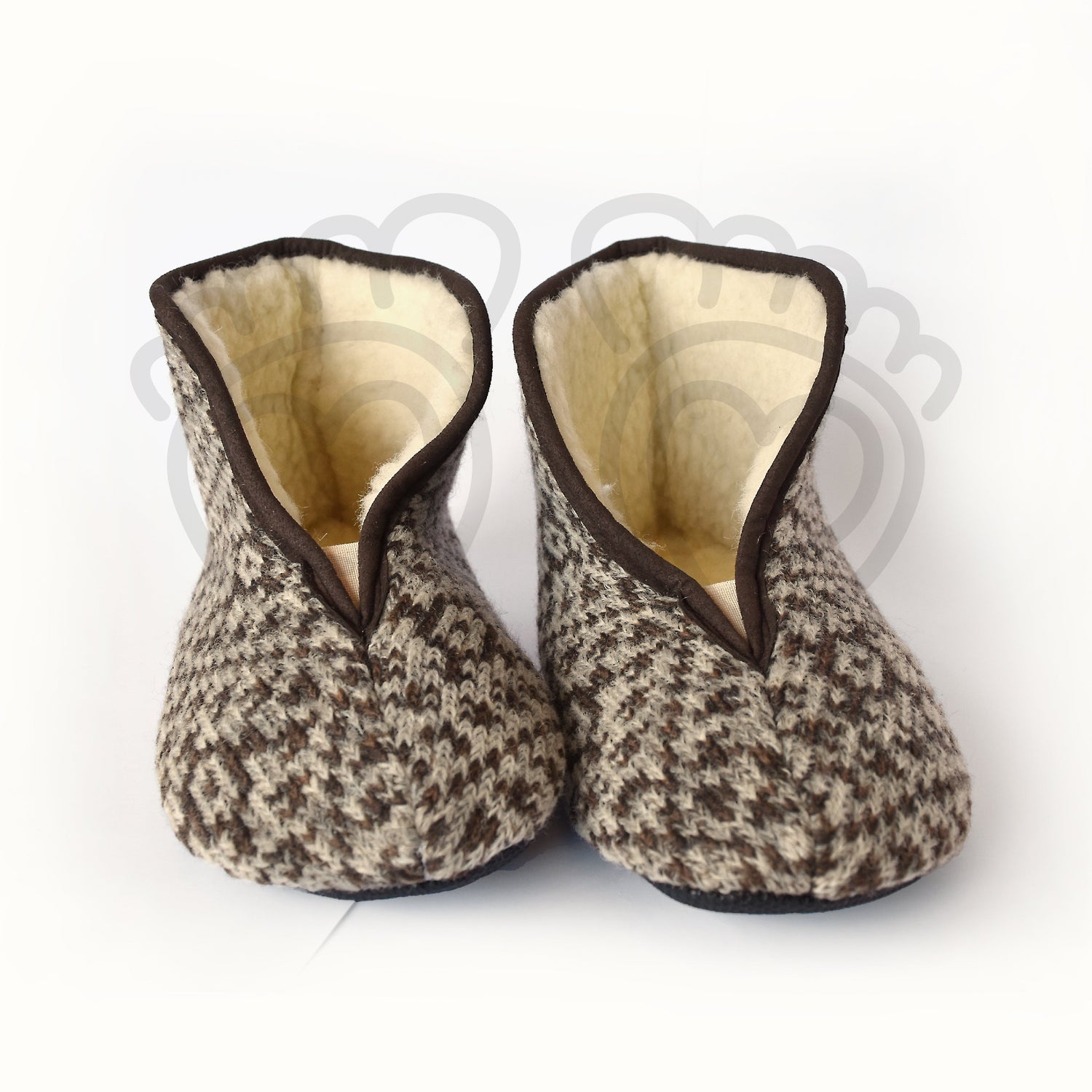 Omaking - Trolla Nordic beige - zapatillas de casa barefoot de lana-Oma King-Cacles Barefoot-Tienda de calzado barefoot respetuoso minimalista