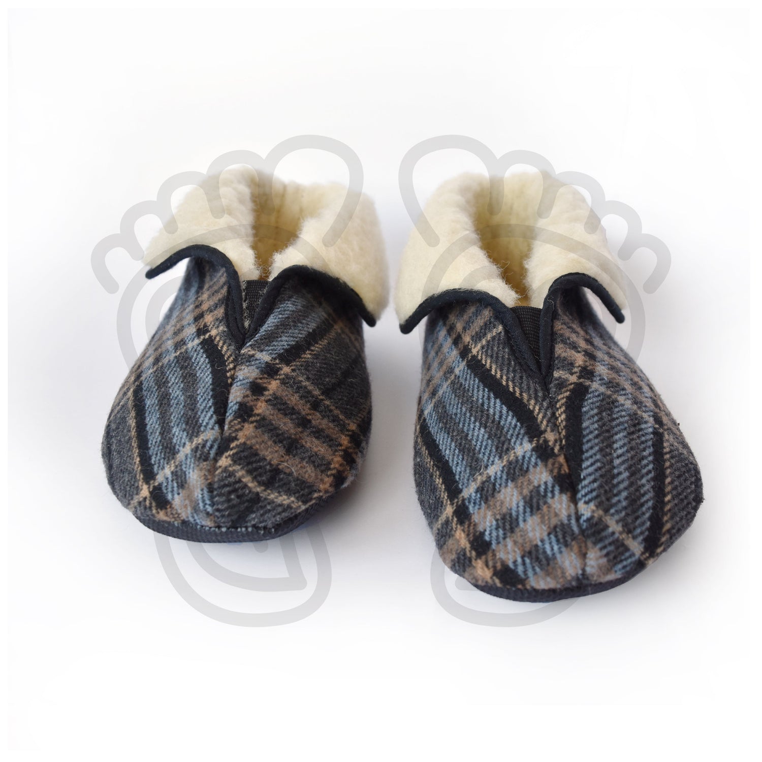 Omaking - Trolla Scott Pattern - zapatillas de casa barefoot de lana-Oma King-Cacles Barefoot-Tienda de calzado barefoot respetuoso minimalista