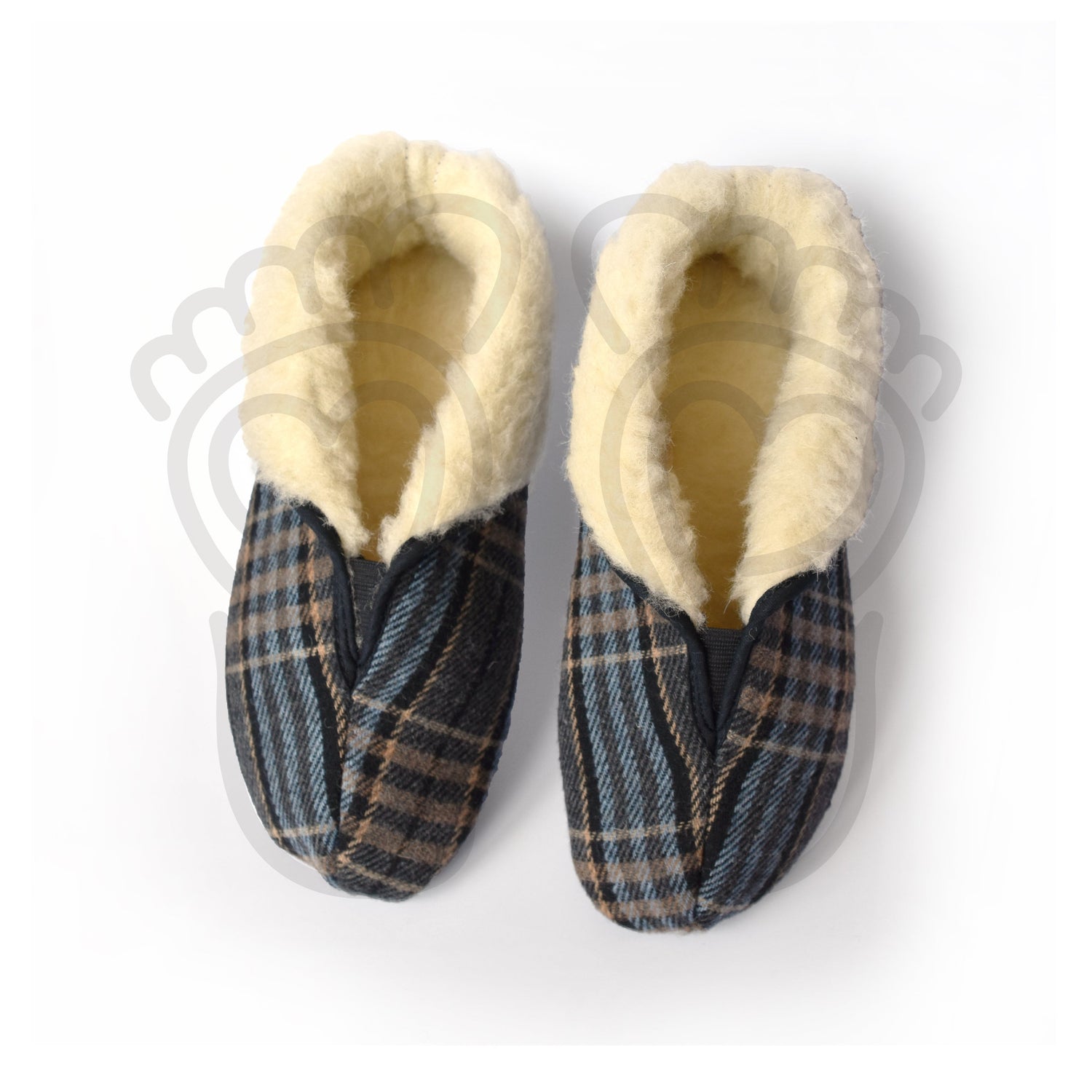 Omaking - Trolla Scott Pattern - zapatillas de casa barefoot de lana-Oma King-Cacles Barefoot-Tienda de calzado barefoot respetuoso minimalista
