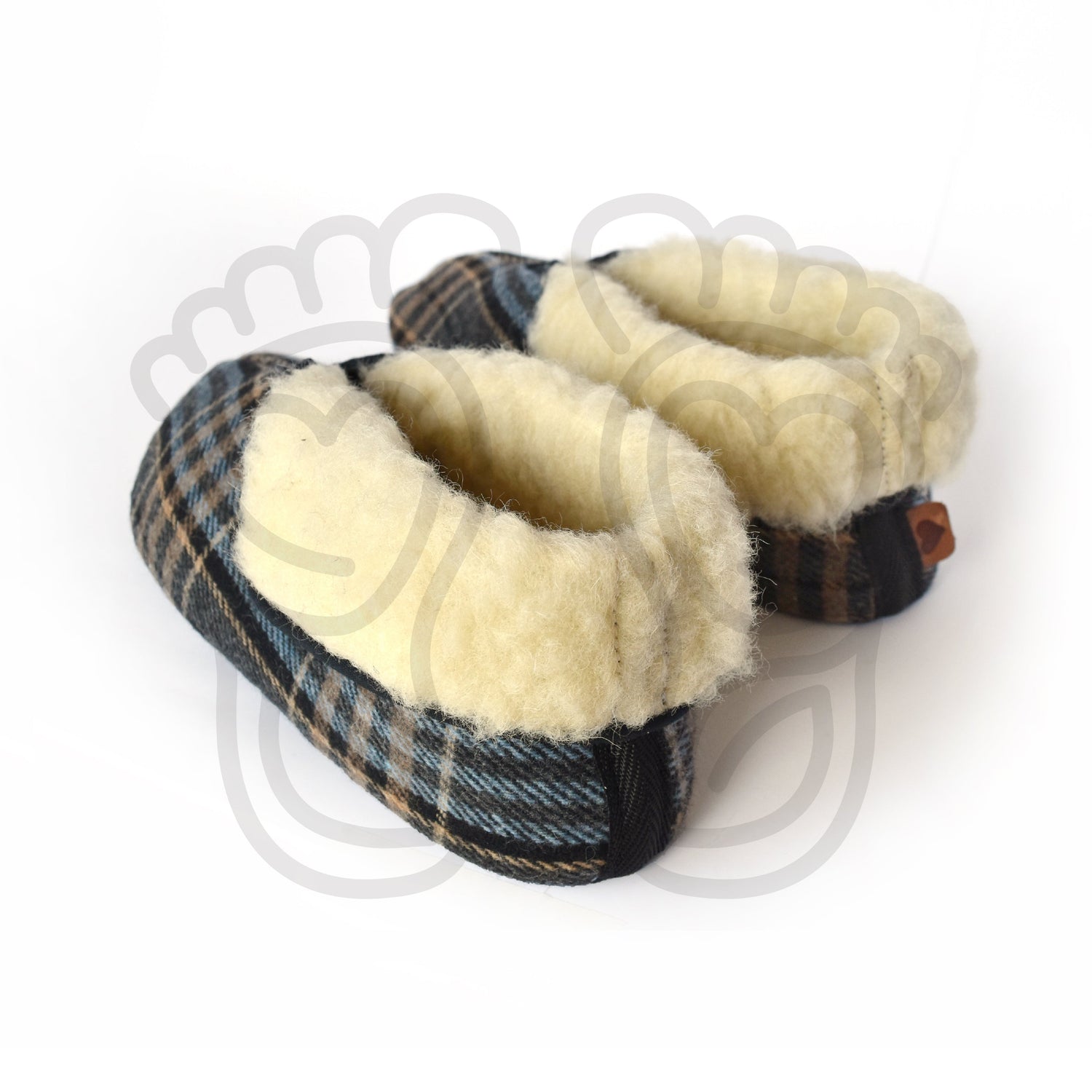 Omaking - Trolla Scott Pattern - zapatillas de casa barefoot de lana-Oma King-Cacles Barefoot-Tienda de calzado barefoot respetuoso minimalista