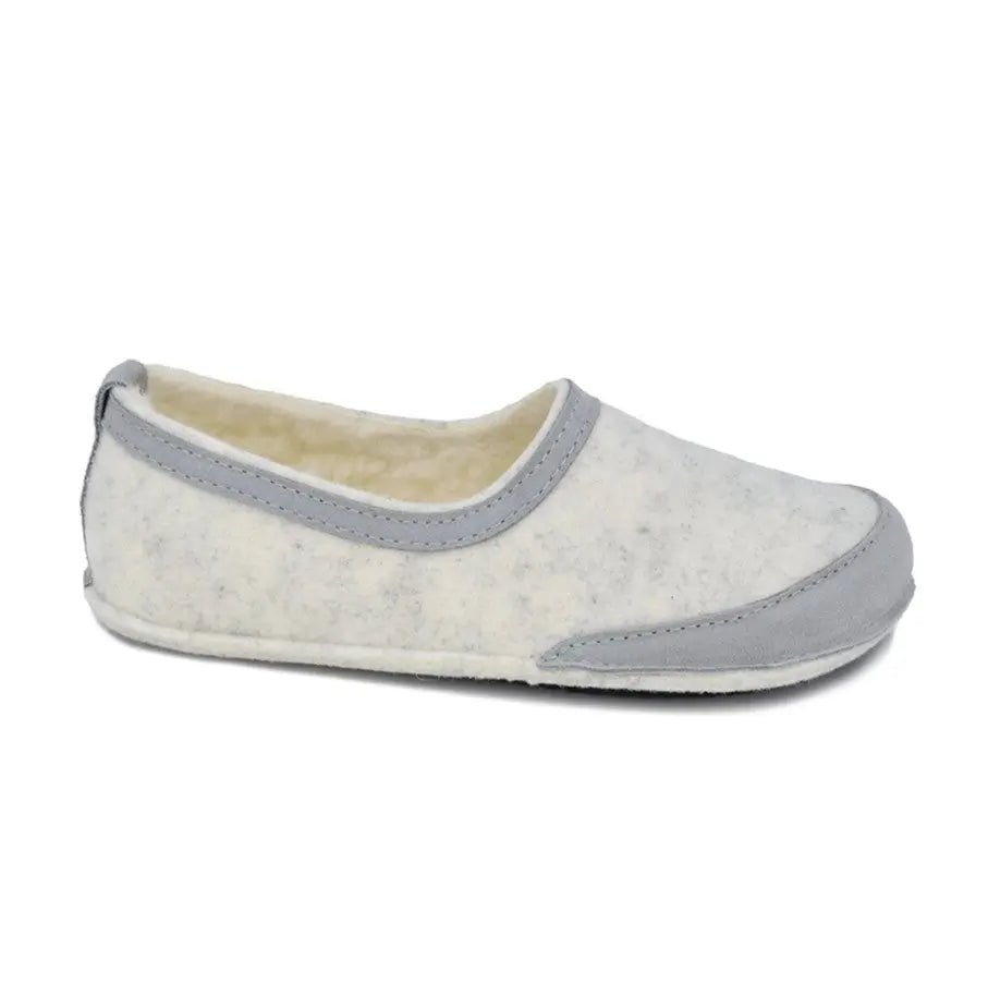 OmaKing - Tuuka White - zapatillas de casa barefoot fieltro y lana