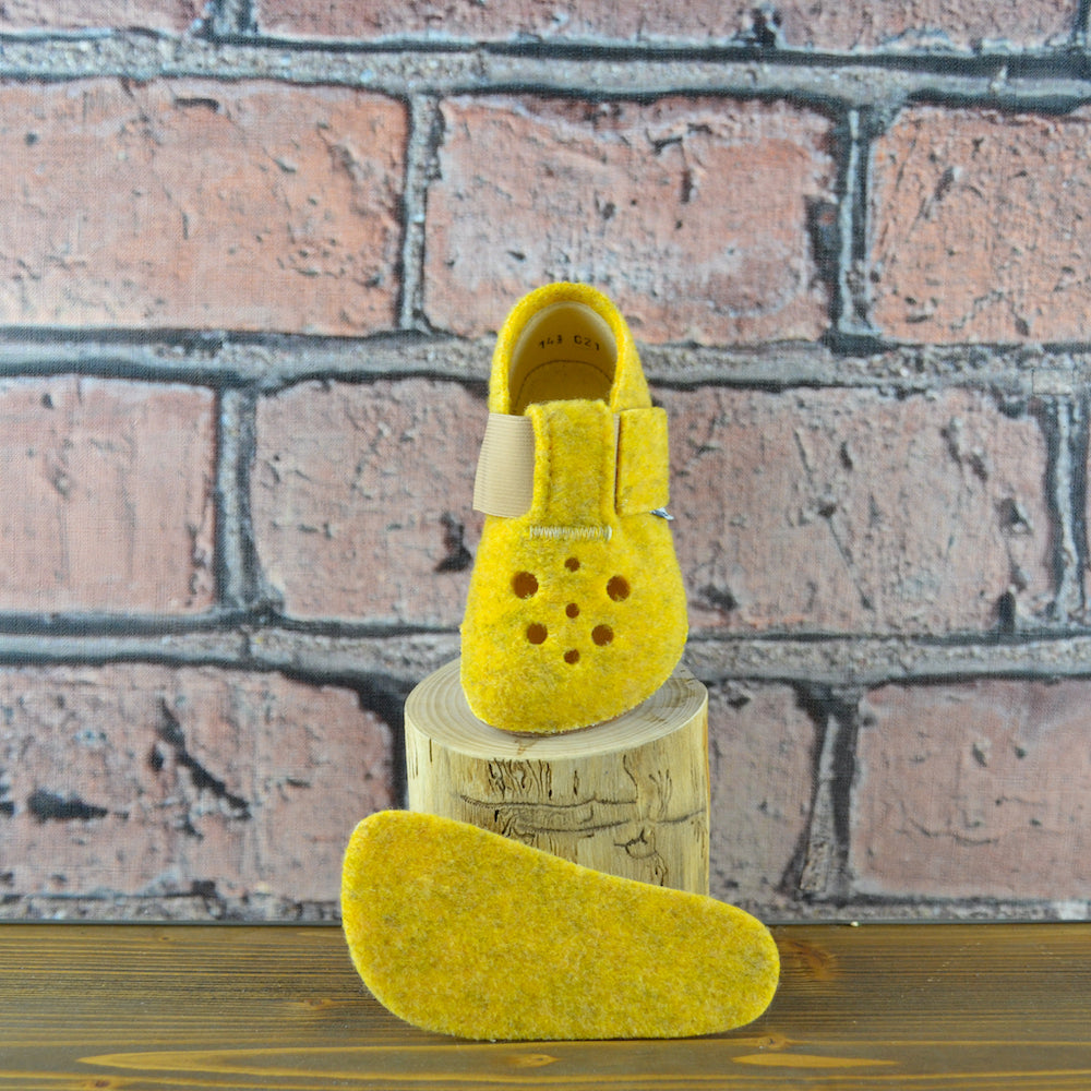 Pegres - BF04 - zapatillas de casa barefoot - amarillo
