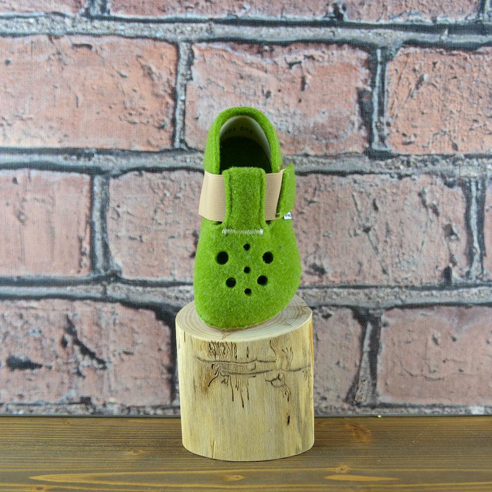 Pegres - BF04 - zapatillas de casa barefoot - verde-Pegres-Cacles Barefoot-Tienda de calzado barefoot respetuoso minimalista