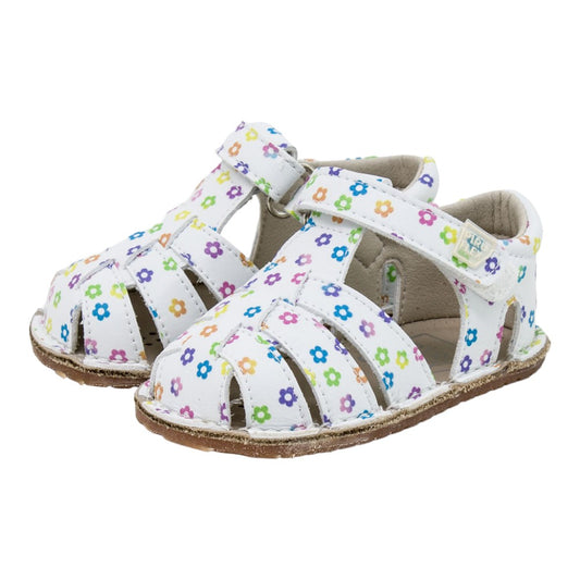 Piruflex - PF324-3 Flores Blanco- Sandalias barefoot-Piruflex-Cacles Barefoot-Tienda de calzado barefoot respetuoso minimalista