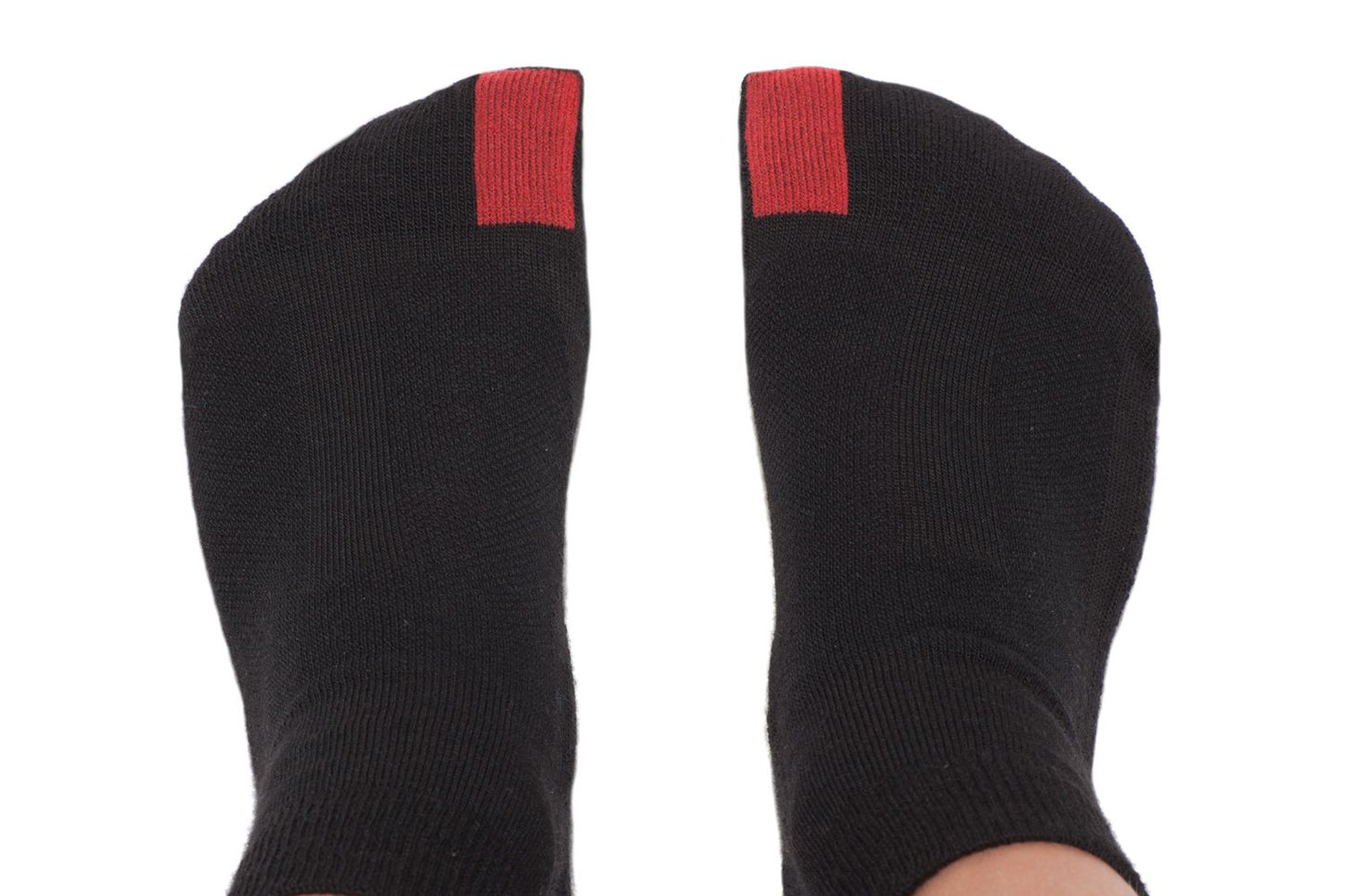Plus12 - Calcetines barefoot cortos - Algodón - Negro