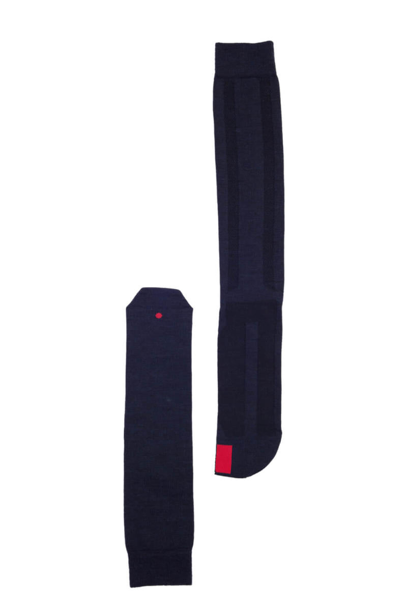 Plus12 - Calcetines barefoot largos - Lana merino - Azul marino-plus12-Cacles Barefoot-Tienda de calzado barefoot respetuoso minimalista