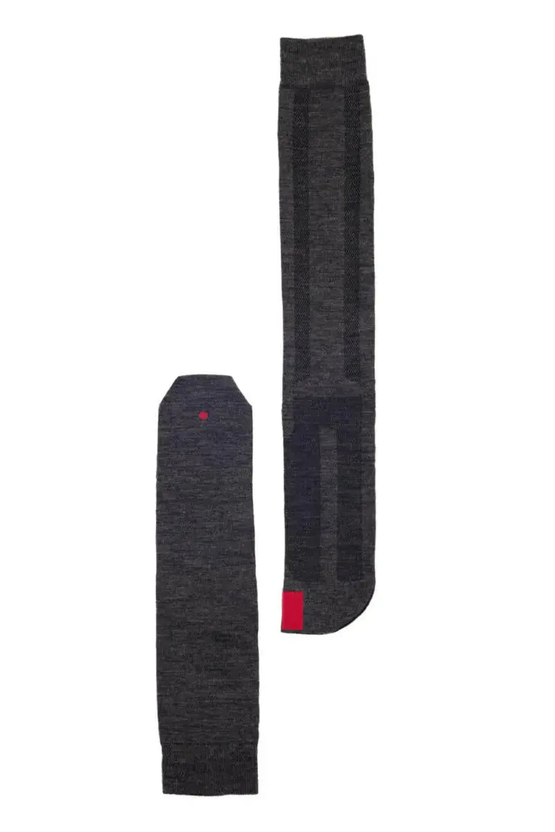Plus12 - Calcetines barefoot largos - Lana merino - Gris