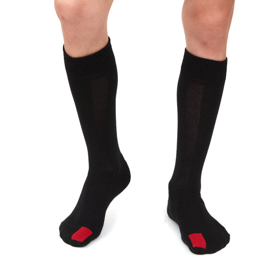 Plus12 - Calcetines barefoot largos - Lana merino - Negro