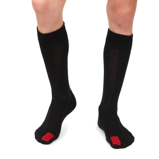 Plus12 - Calcetines barefoot largos - Lana merino - Negro