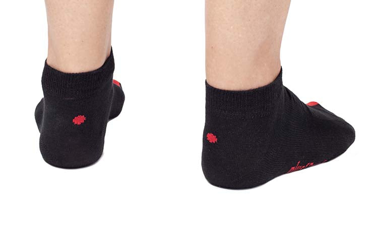 Plus12 - Sneaker Black Cotton - Calcetines respetuosos tobilleros-plus12-Cacles Barefoot-Tienda de calzado barefoot respetuoso minimalista