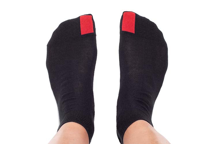 Plus12 - Sneaker Black Cotton - Calcetines respetuosos tobilleros-plus12-Cacles Barefoot-Tienda de calzado barefoot respetuoso minimalista