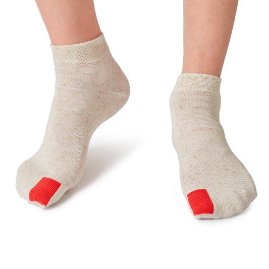 Plus12 - Sneaker Tencel y Lino Natural - Calcetines respetuosos tobilleros