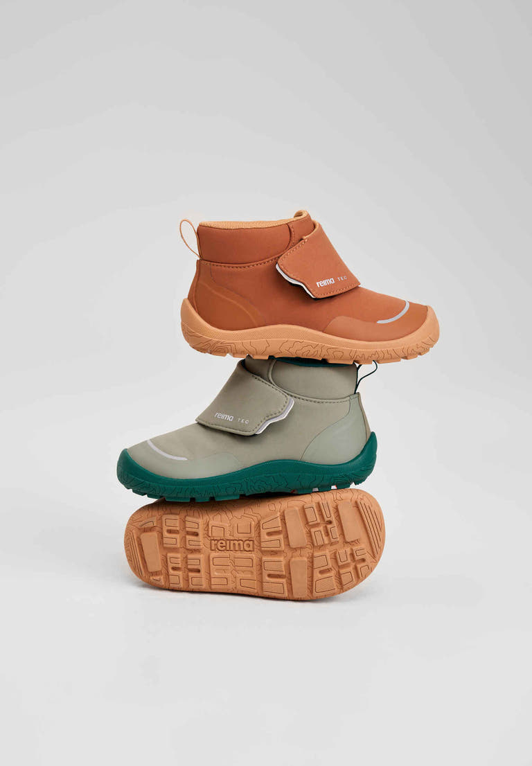 Reima - Hyppii Greyish Green - Botines barefoot impermeables-Reima-Cacles Barefoot-Tienda de calzado barefoot respetuoso minimalista