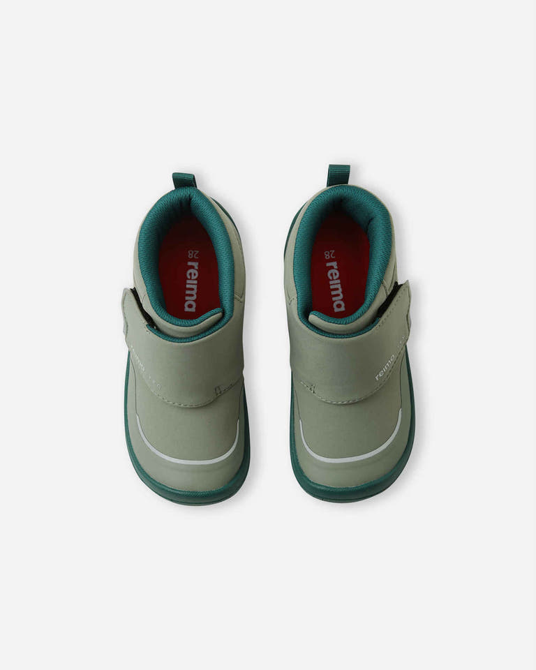 Reima - Hyppii Greyish Green - Botines barefoot impermeables-Reima-Cacles Barefoot-Tienda de calzado barefoot respetuoso minimalista
