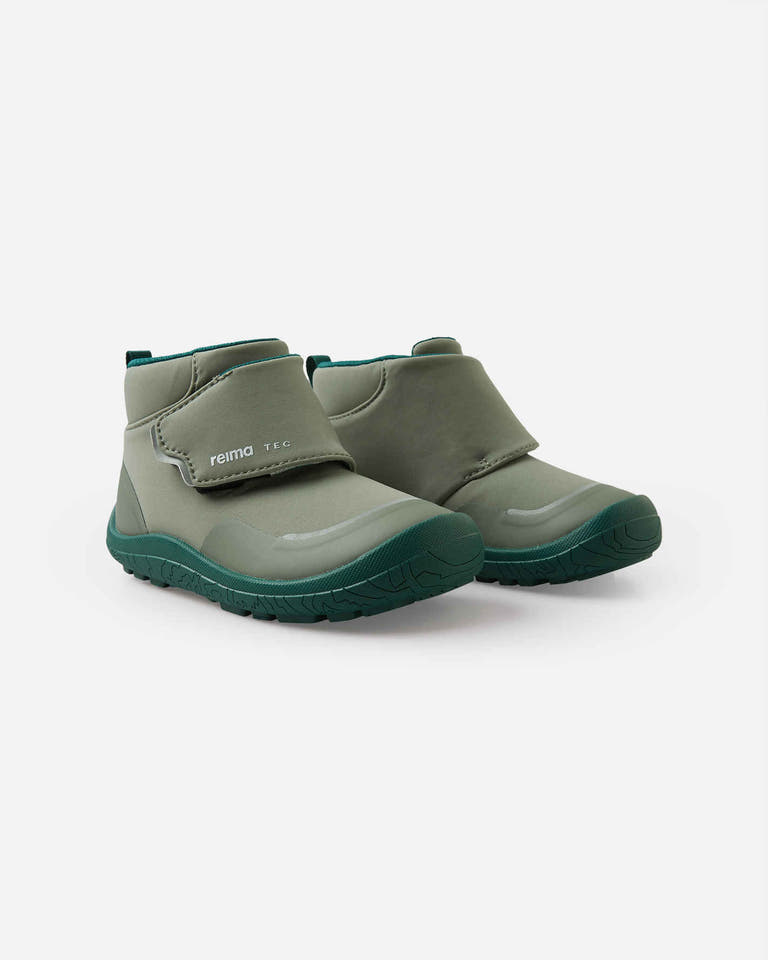 Reima - Hyppii Greyish Green - Botines barefoot impermeables-Reima-Cacles Barefoot-Tienda de calzado barefoot respetuoso minimalista
