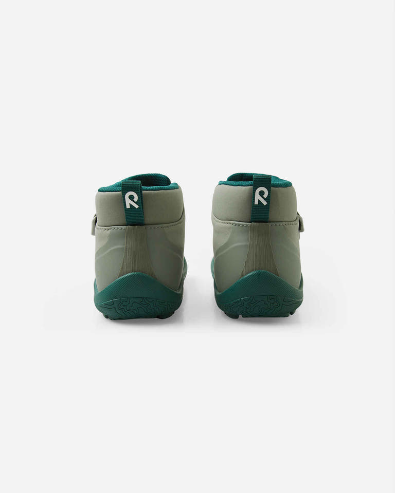 Reima - Hyppii Greyish Green - Botines barefoot impermeables-Reima-Cacles Barefoot-Tienda de calzado barefoot respetuoso minimalista