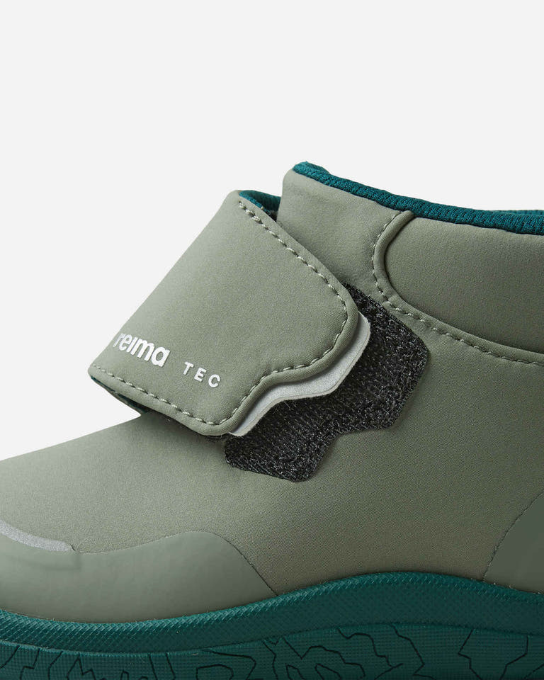 Reima - Hyppii Greyish Green - Botines barefoot impermeables-Reima-Cacles Barefoot-Tienda de calzado barefoot respetuoso minimalista