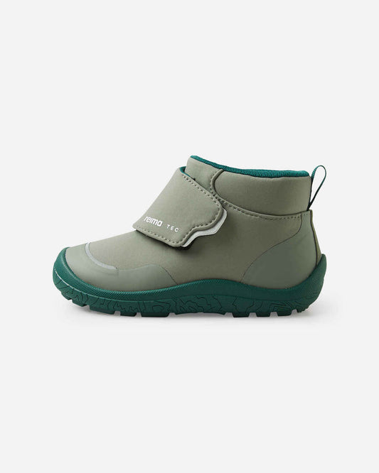 Reima - Hyppii Greyish Green - Botines barefoot impermeables-Reima-Cacles Barefoot-Tienda de calzado barefoot respetuoso minimalista