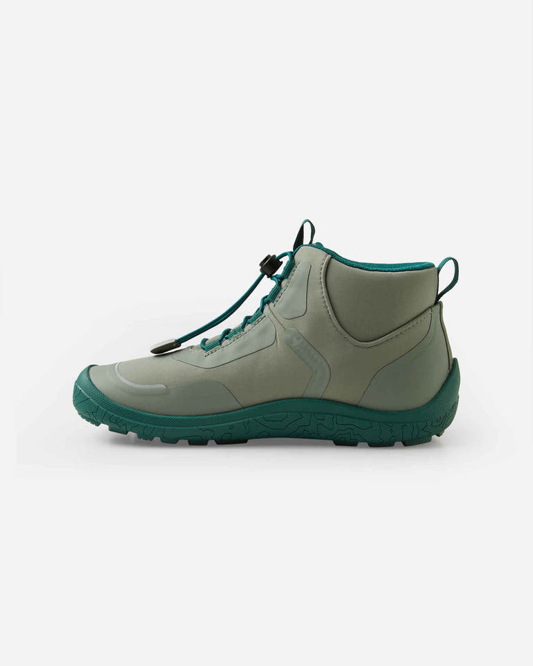 Reima - Loikkii Greyish Green - Botines barefoot impermeables-Reima-Cacles Barefoot-Tienda de calzado barefoot respetuoso minimalista