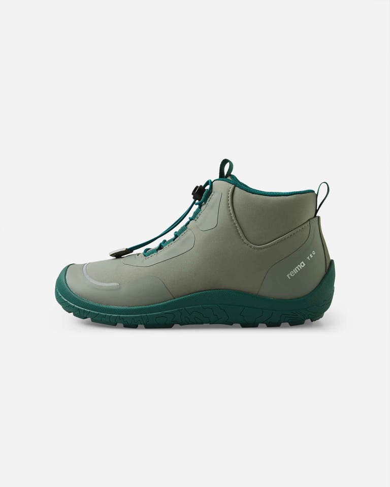 Reima - Loikkii Greyish Green - Botines barefoot impermeables-Reima-Cacles Barefoot-Tienda de calzado barefoot respetuoso minimalista