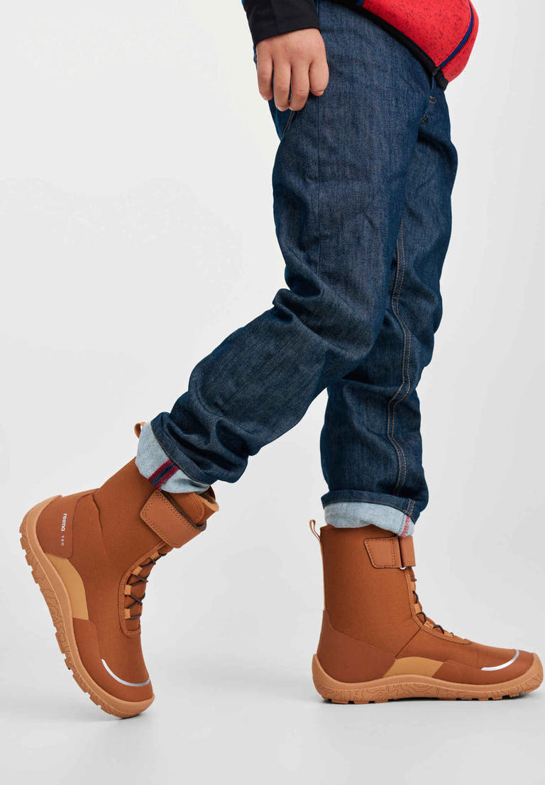 Reima - Talvella Cinnamon Brown - Botas barefoot para nieve-Reima-Cacles Barefoot-Tienda de calzado barefoot respetuoso minimalista