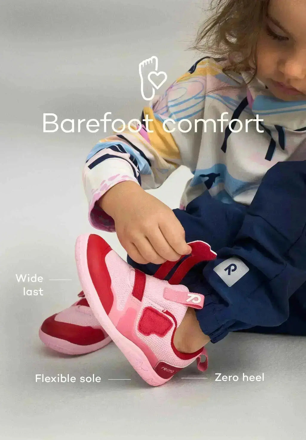 Reima - Tepastelu Rose Pâle - Baskets barefoot imperméables pour enfants