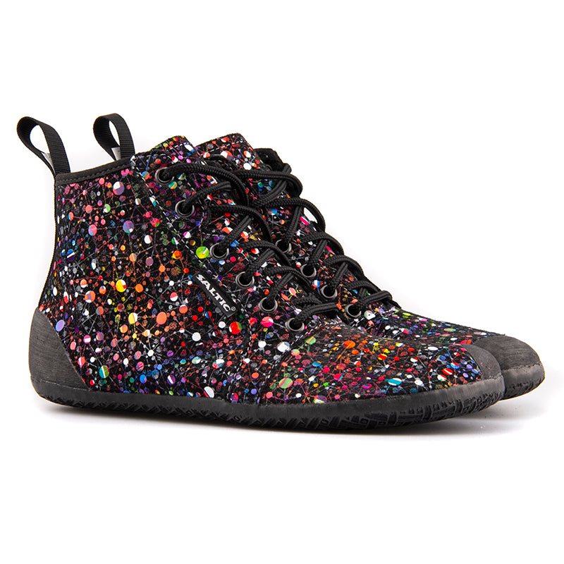 Saltic Vintero Galaxy - Botines barefoot otoñales con membrana térmica en estampado multicolor  Cacles Barefoot