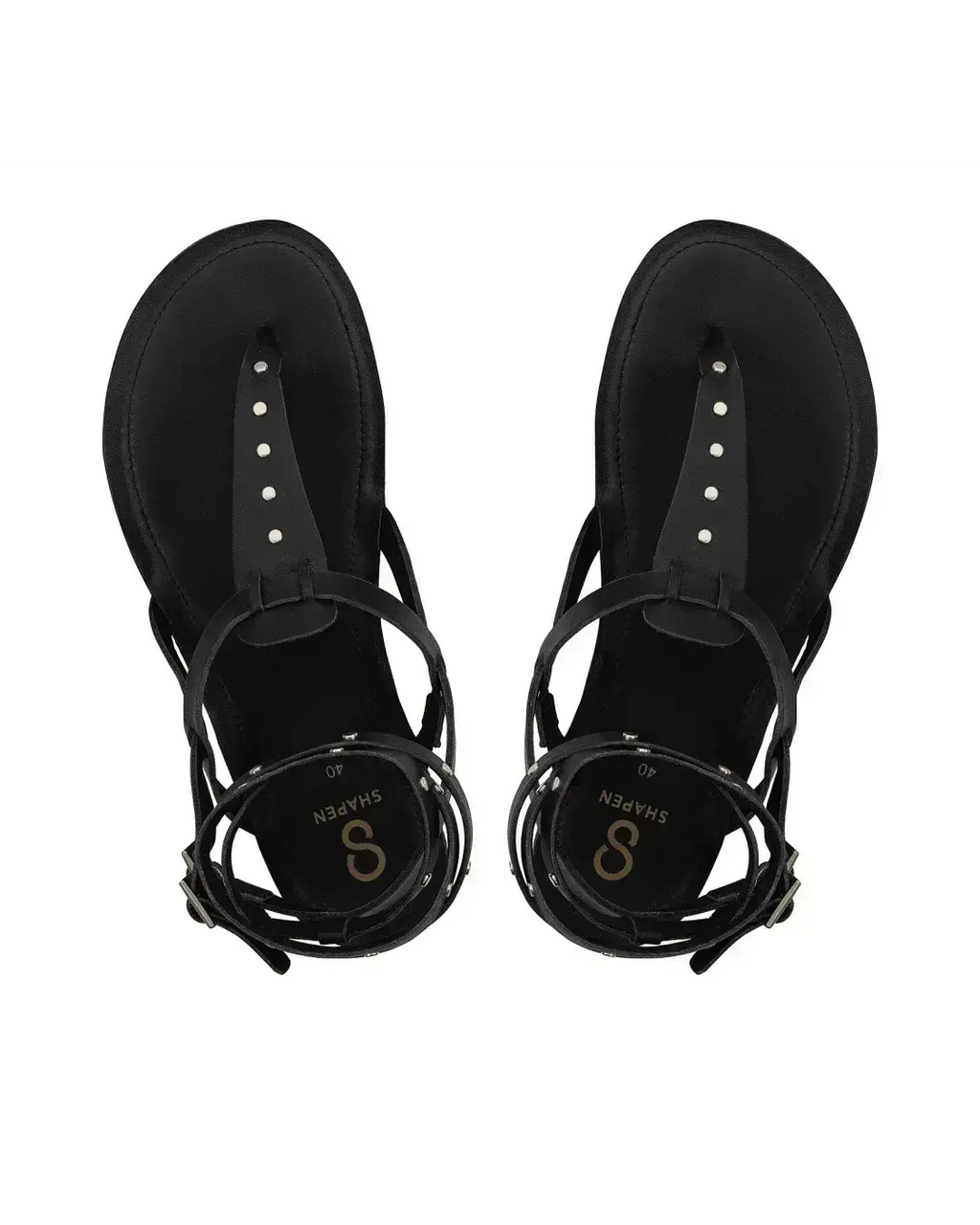 Shapen - Caliope Black - Sandalias barefoot negras para mujer
