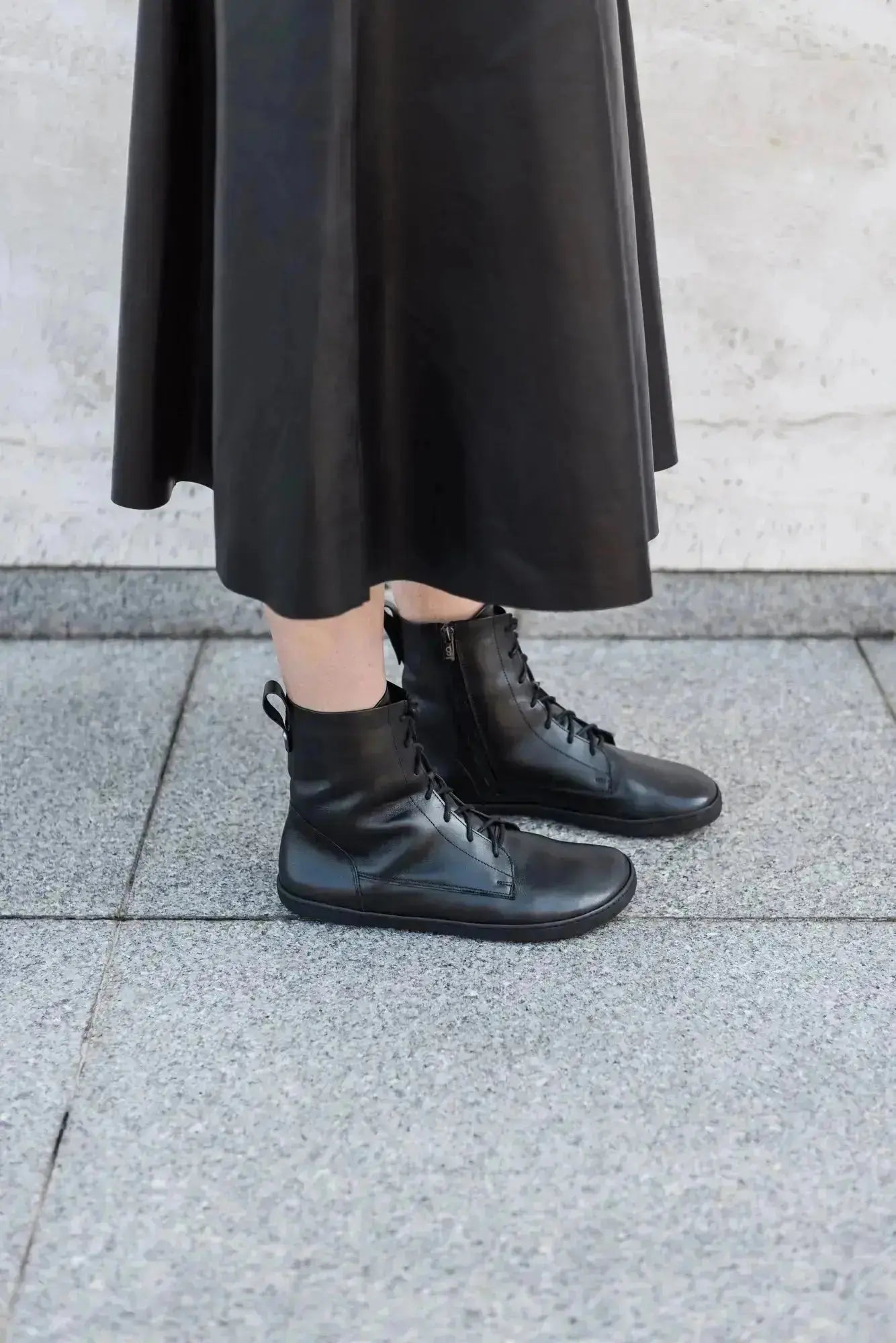 Shapen - Cozy 2.0 Black Smooth Leather - Botas barefoot de invierno