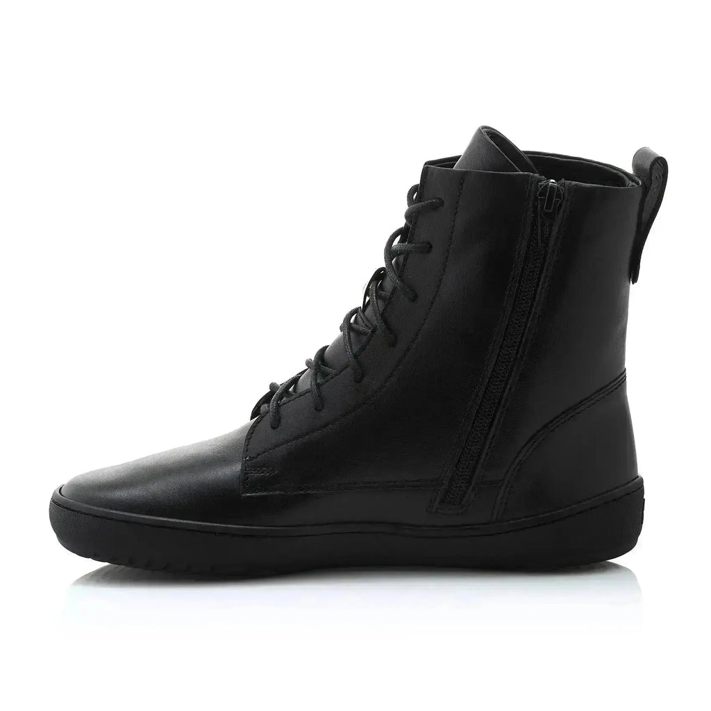 Shapen - Cozy 2.0 Black Smooth Leather - Botas barefoot de invierno