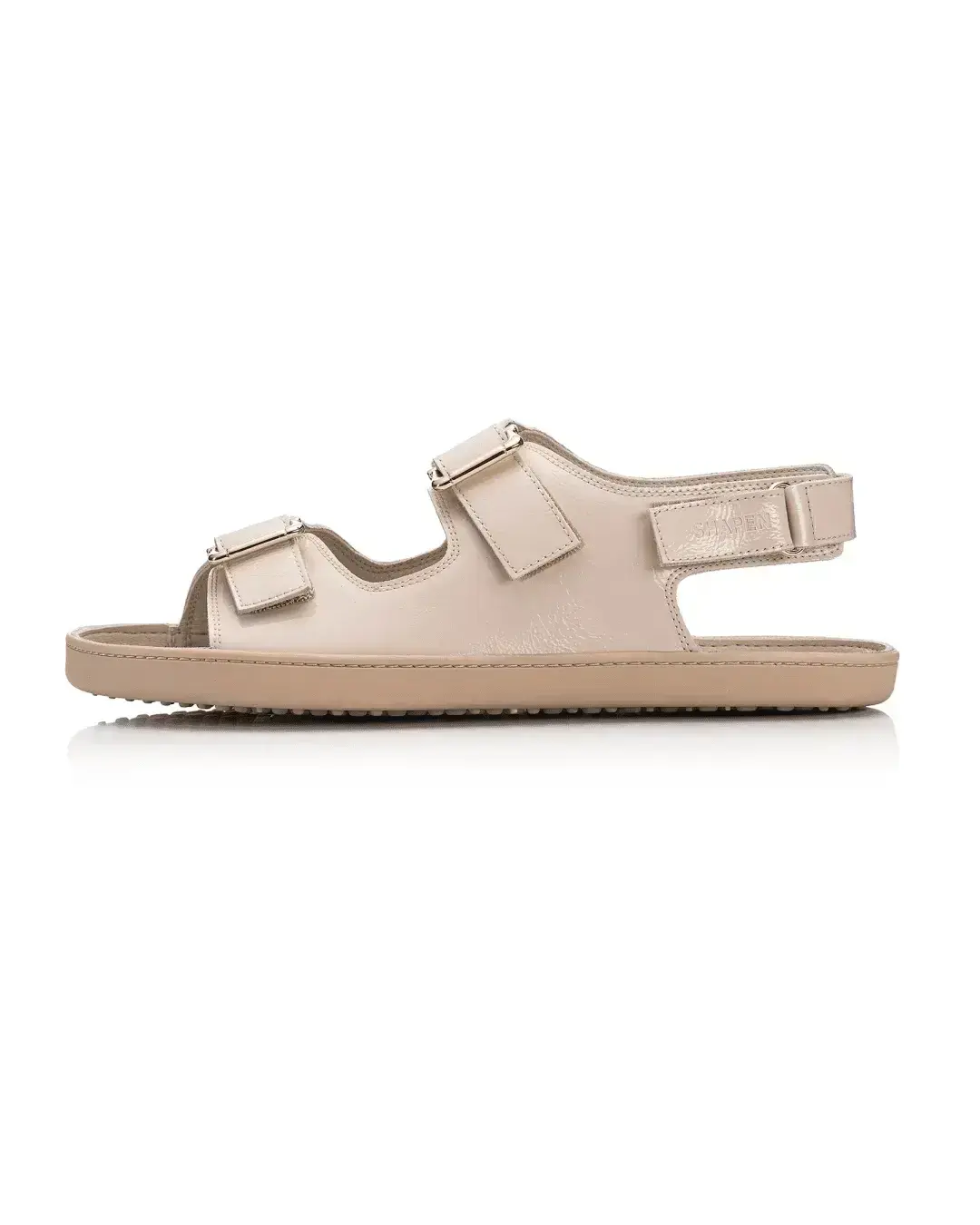 Shapen Dazzle Beige - Sandalias barefoot de hebillas