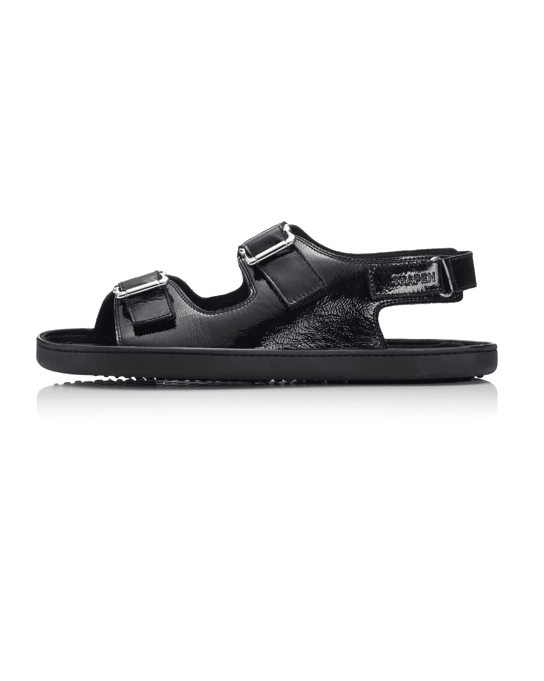 Shapen Dazzle Black - Sandalias barefoot de hebillas